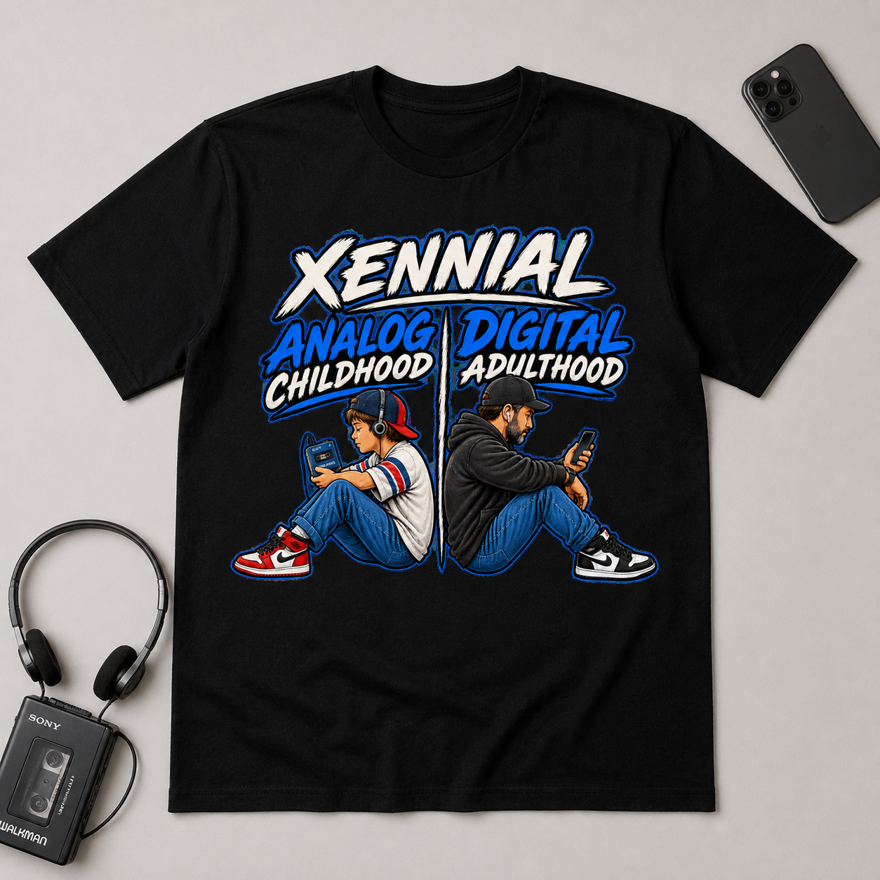 Xennial Analog Childhood Digital Adulthood T-Shirt